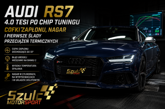 Audi RS7 4.0 TFSI після чіп-тюнінгу – відкати запалювання, нагар та перші ознаки термічних перевантажень